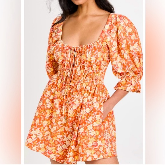 Free People Show Me Love Floral Romper M - Picture 3 of 7